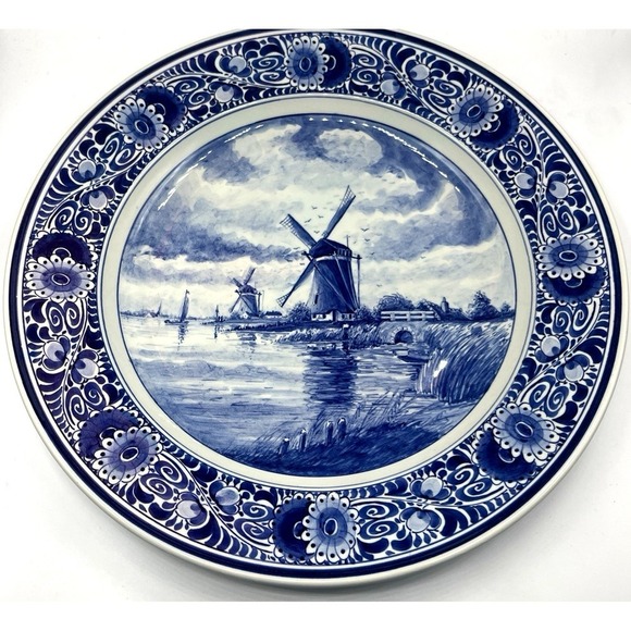 Large Delfts Blauw RAM Holland Pancake wall Plate 15\